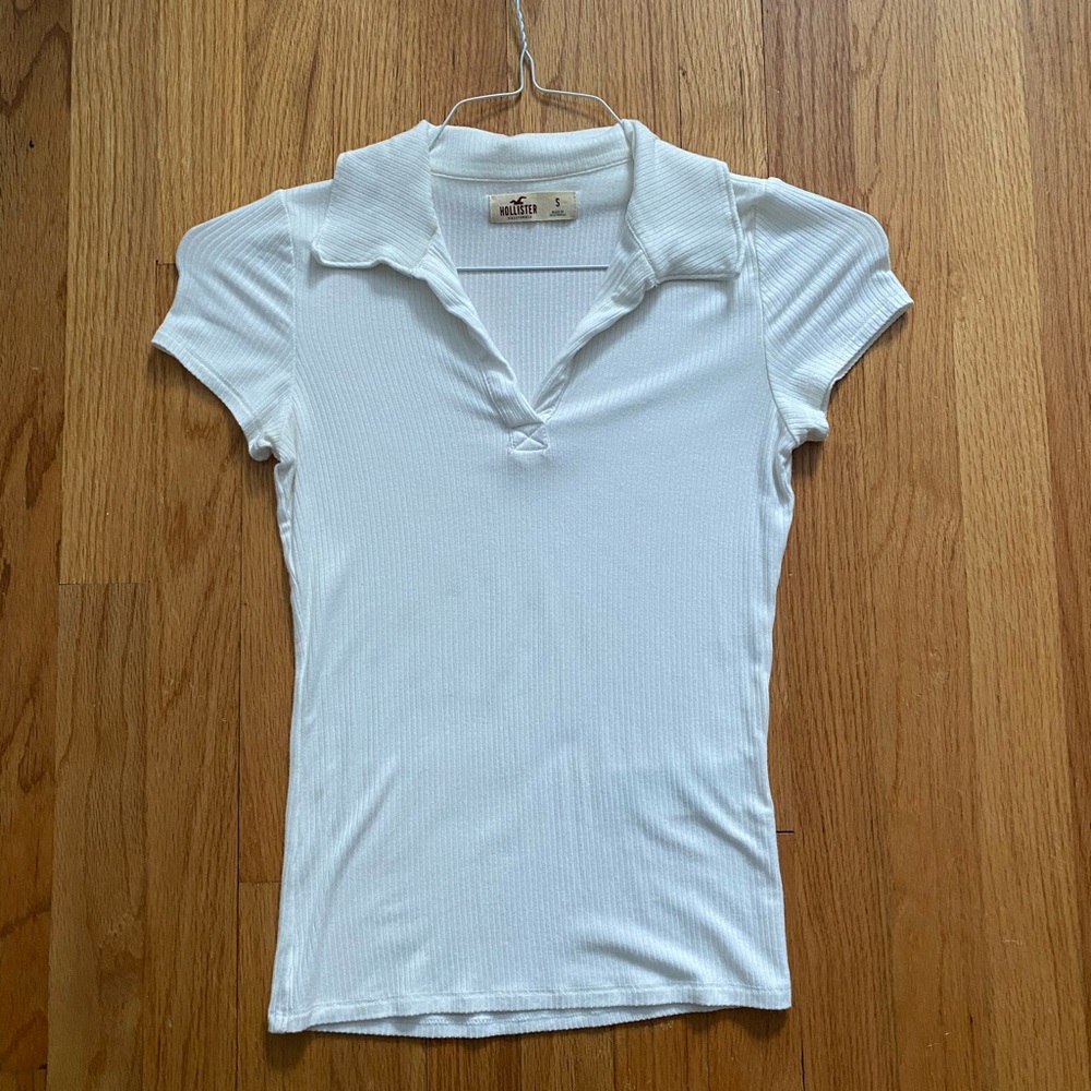 Hollister Short Sleeved Collared Ribbed Shirt